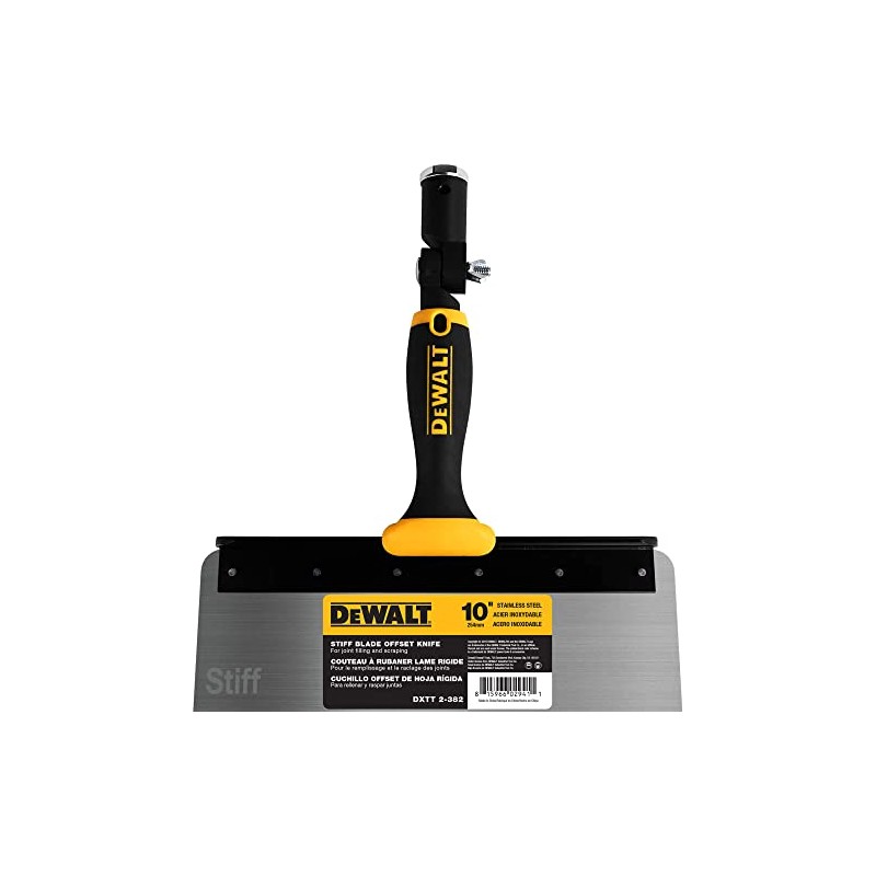 DEWALT 10" Offset Knife, 0.6mm Stainless Steel STIFF Blade |