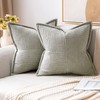 MIULEE Corduroy Cushion Covers Pack of 2 Decorative Modern Patchwork