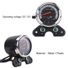 Qiilu Universal Motorcycle Dual Odometer Speedometer Meter Gear Digital Display