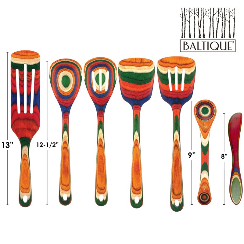 Totally Bamboo Baltique Marrakesh Collection 7 Piece Cooking Utensil Set,