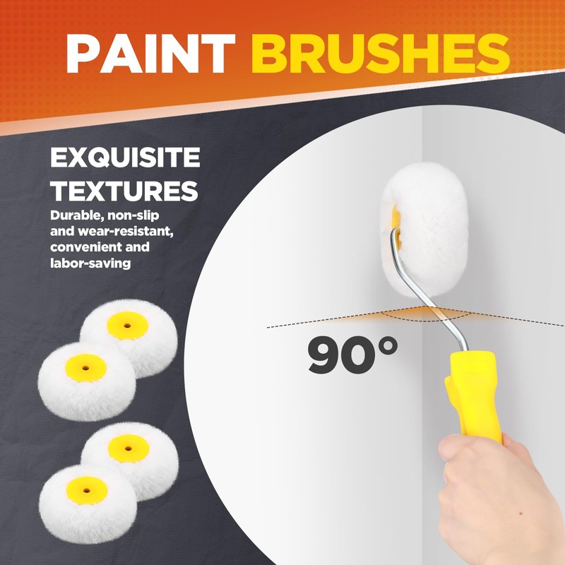 Leumoi 10 Pieces Corner Paint Roller Kit Including Drywall Corner