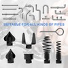 FEITON 7PCS Drain Cleaner Combination Cutter Head Set,16mm Manganese Steel