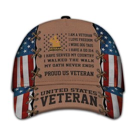 Veteran Baseball Caps – Military Veteran Hats, Patriotic Baseball Hat, Bald Eagle Hat, Adjustable Tactical Cap, 7
