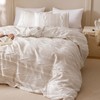 honey qiao Boho Beige Comforter Queen Set Striped Comforter 3