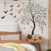 Large Willow Tree Wall Decal with Flying Birds, Nature Peel