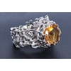 Ravishing Impressions Natural Citrine Gemstone 925 Sterling Silver Solitaire Women