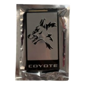 Emblema Logo Ford Mustang Coyote Lobo Plateado