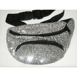 Unbranded SILVER SEQUIN FANNY PACK PURSE FANNYPACK CHRISTMAS GIFT NEW YEARS EVE NEW!