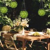 Naboher Solar Hanging Lantern Outdoor Garden Lights, Round Glass and