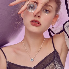 DHQH Bridesmaid Proposal Gifts CZ Tearsdrop Earrings Necklace Set Crystals Pendant Necklaces Jewelry Sets for Bridal Bridesmaids Prom Wedding