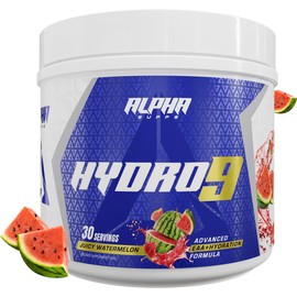 Alpha Supps Hydro 9 Aminos | EAA + Hydration Formula | Essential Amino Acids EAAs Powder with BCAAs & Electrolytes 30 Servings - Juicy Watermelon