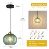 LBSQJ Green Glass Pendant Lights Kitchen Island 1 Pack 7.48