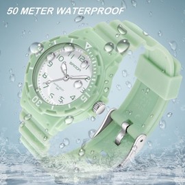 AIMES Women's Sport Waterproof Watches - Ladies Nurse Minimalist Simple Analog Fashion Casual Watch - Rose Gold Pink