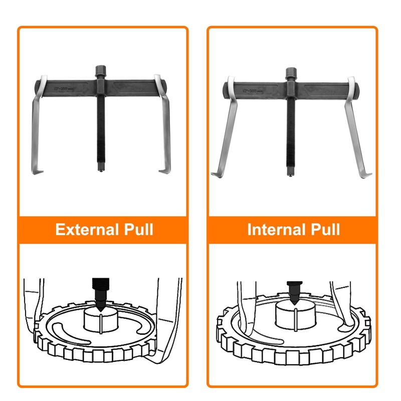 HARFINGTON 2-Jaw Gear Puller 12 Inch Carbon Steel Separate Lifting