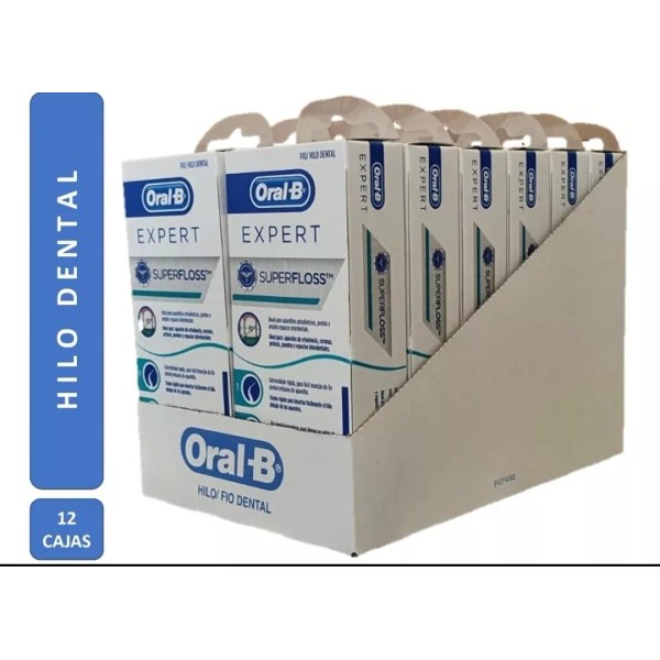 Oral-B Hilo Dental Superfloss Exper Para Ortodoncia Puentes (12 Pz)