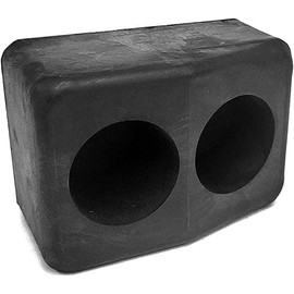 Belgrade Parts & Service, Inc. IMXGT-2043 Reinforced Rubber Rectangular 2 Hole 6" x 4" x 3-1/4" Molded Dock Bumper Semi Commercial Truck Trailer Chassis Flatbed