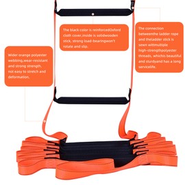 Rope Ladder,26 Feet Fire Escape Ladders,Emergency Ladder of Deploys Quickly,2 Story Homes Reusable Portable Safety Rope Ladder for Window Balcony Tree House