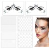 GWAWG 4 Pcs Fish Scale Stencil Makeup Checked Stencil and