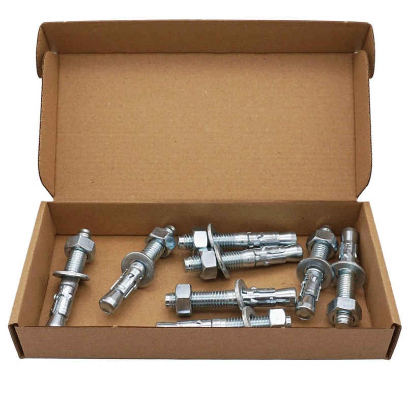 SKIR'CO (Pack of 8) Galvanised Wedge Anchors M12 x 80
