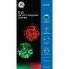 GE StayBright 2-Count 4-ft Red/Green 100 LED Light 4.7-in Transparent