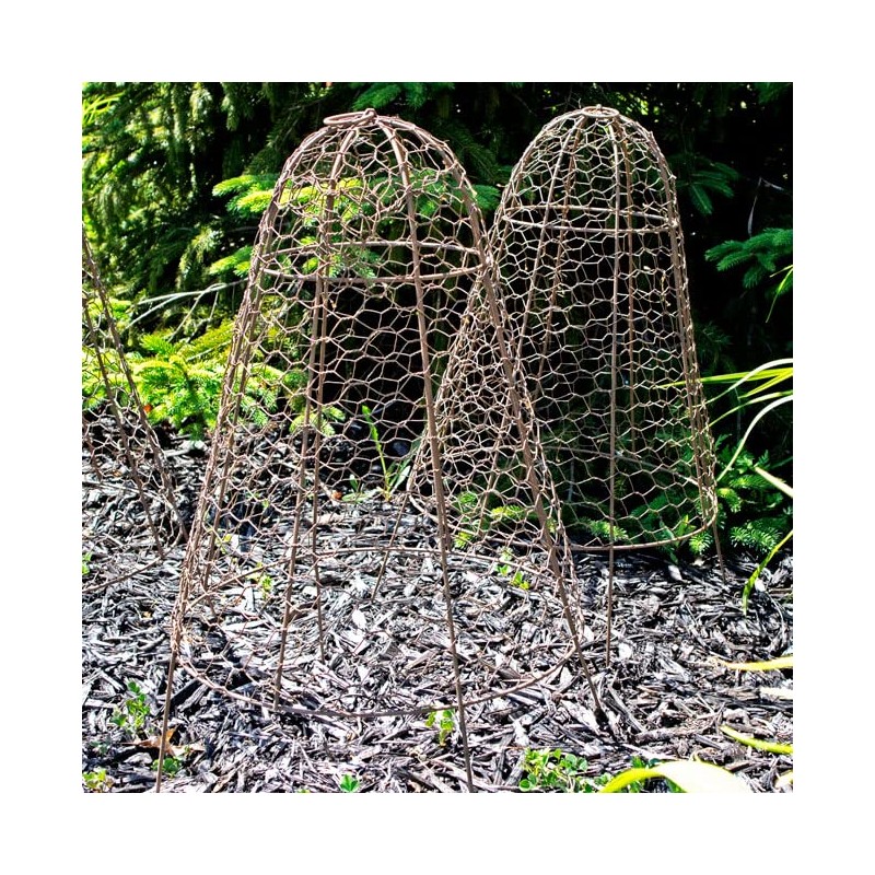 Panacea Rustic Wire Garden Cloches, Set of 6 – 20"