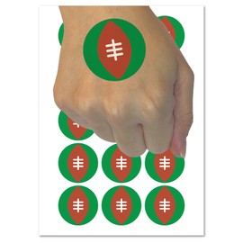Football Icon Temporary Tattoo Water Resistant Fake Body Art Set Collection - 15 2" Tattoos (1 Sheet)