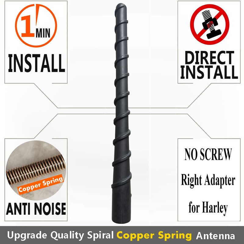 2 Pcs Antenna for Harley Davidson (1998-2023), 7 Inch Flexible