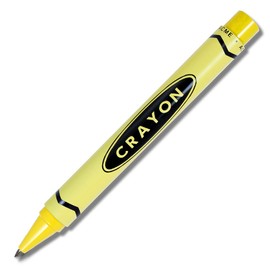 ACME Studios Crayon - Yellow Retractable Roller Ball Pen by Adrian Olabuenaga (PACME3YLRR)