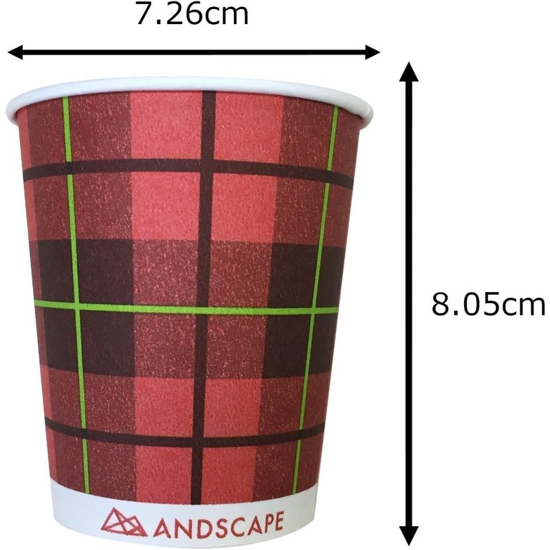 Sunup Paper Cup, Checker, 8.0 fl oz (205 ml), Set