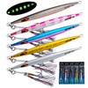 Goture 5pcs Vertical Fishing Jigs Saltwater, Luminous Slow Jigging Pitching