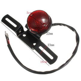 Krtopo Tail Brake Stop Motorcycle Turn Signal Light Red Chopped Fender Edge Universal Modified Retro
