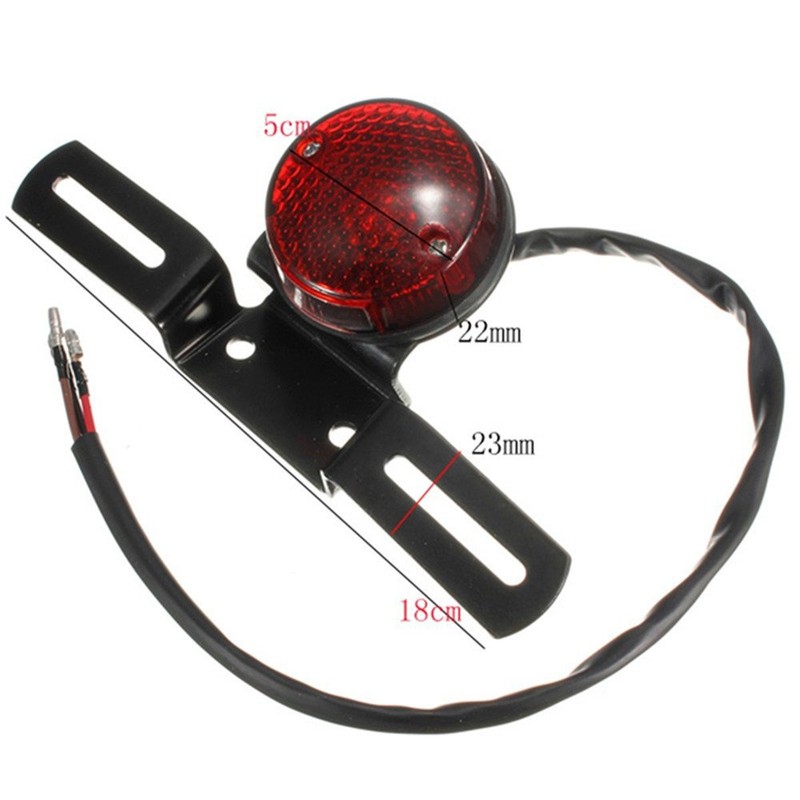 Krtopo Tail Brake Stop Motorcycle Turn Signal Light Red Chopped