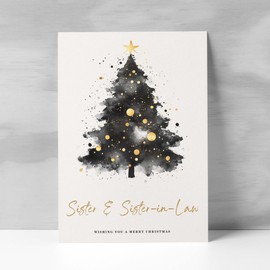 Postcard Prints - Christmas Card For Sister & Sister-In-Law Christmas Tree Card Wising You A Merry Christmas Card For Lesbian Couple
