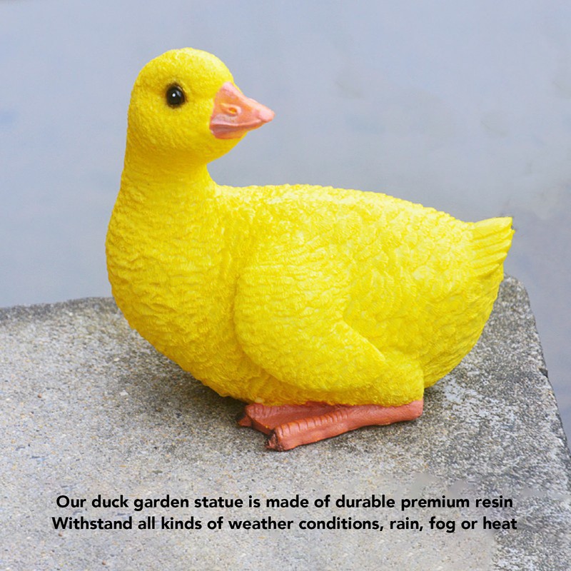 Duck Ornament Resin Weather Resistant Cute Vivid Expression Duck Statues
