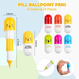 SunAngel Pharmacy & Nurse Gift Set: 40 Novelty Vitamin Pens - Retractable Capsule Ballpoint Pens for Medical Office & Professional Appreciation