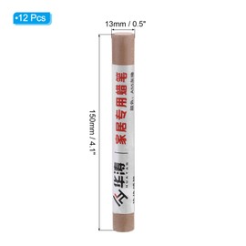 PATIKIL Furniture Repair Crayons, 12 Pcs Wax Wood Filler Sticks Wood Wax Crayons for Scratches, Wood Floor, Holes, Tables, Grey Oak