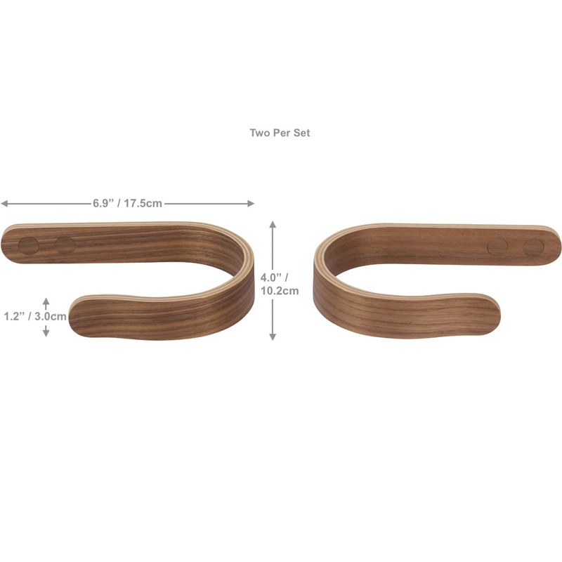 2 x Waveply Wood Curtain Holdbacks Plywood Drapery U Shaped