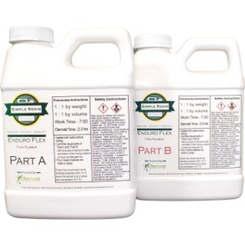 Simple Resin Enduro Flex - 2 Part Liquid Polyurethane Casting Rubber - Flexible, Durable Casting Material - 80 Shore A Hardness - Formulated for Making Parts (2 lb kit (32 oz kit))