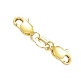 Cierre de mosquetón de oro de 14 quilates, cierre de resorte, cierre en S para hacer collares, pulseras, joyas (estilo 12)