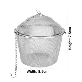 liuer Spice Strainer, 2 Pieces Stainless Steel Spice Filter, Spice Ball, Tea Strainer with Chain, Tea Filter Ball Filter Suitable for Loose Tea Mulling Spices Herbs Spice