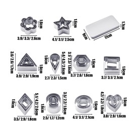 SLEEKEE 30 Piece Stainless Steel Non-Stick Alphabet Cookie Cutter Set