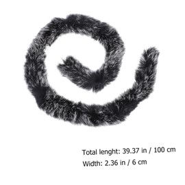 Gadpiparty 1Pc Rabbit Fur Trim for Clothing Decoration DIY Crafting Xmas Tree Adornment Versatile Soft Ribbon for Handmade Projects All Match Style Accessory