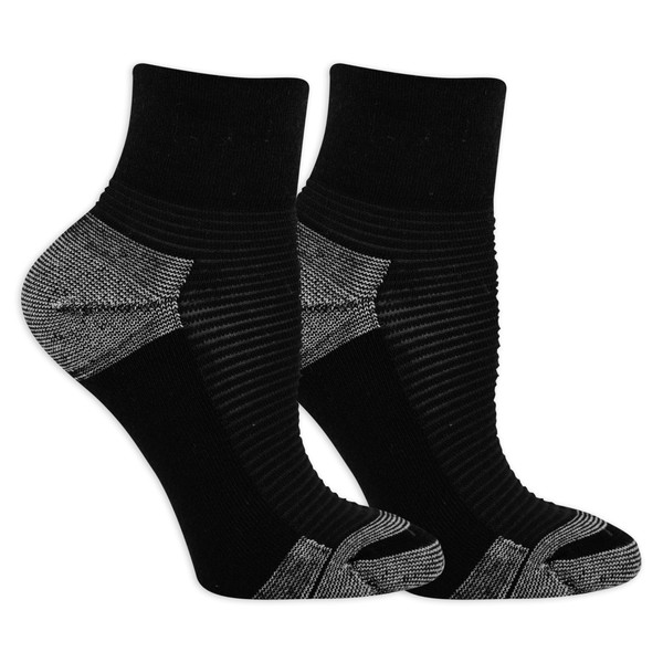 Dr. Scholl's Womens Advanced Relief Blisterguard - 2 & 3 Pair Packs Non-binding Cushioned Moisture Management Sock, Textured Black, 4-10 US