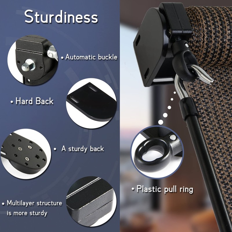 Roller Blind Installation Bracket, Replacement Parts for Sunshade, Cordless Crank