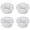 Ruiwaer 4pcs 2" Bung Cap Poly Buttress Drum Bung for 55 Gallon Plastic Drum, White