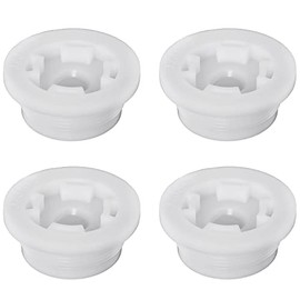 Ruiwaer 4pcs 2" Bung Cap Poly Buttress Drum Bung for 55 Gallon Plastic Drum, White