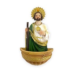 St Jude Holy Water 7" Font Fountain Fuente Agua Bendita San Judas Tadeo Religious Gift