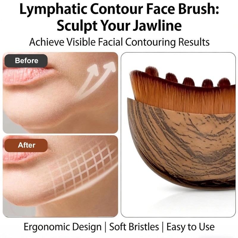 Pack of 2 Lymphatic Brushes Face, Alpine Fibre Face Brush