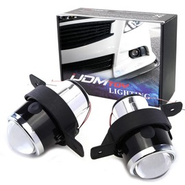iJDMTOY OEM Replace Projector Fog Lamp Assemblies Compatible With Nissan Altima Rogue Maxima Sentra, Infiniti M35 M45 G37 etc (Xenon or LED Lights Compatible, Bulbs Not Included)