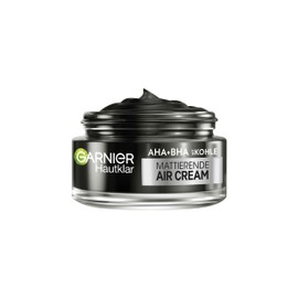 Garnier Face Cream, Mattifying Air Cream for Blemish-Prone Skin, SkinActive AHA+BHA with Charcoal 3-in-1, 50 ml